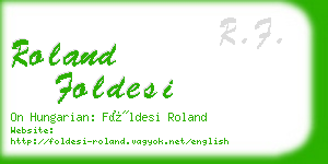 roland foldesi business card